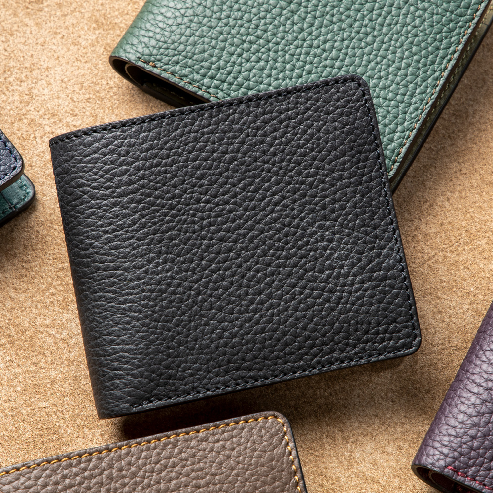 二つ折り財布 シュリンク型押し