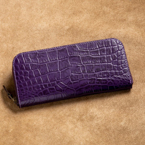 パスケース Sサイズ クロコ型押しベビーピンク | 革製品専門店HEDGE